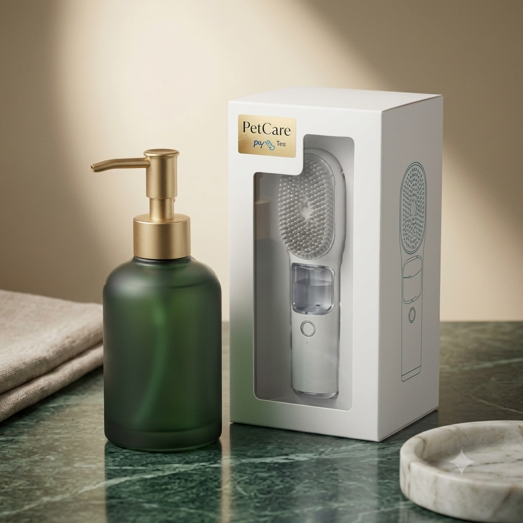 3-in-1 Rechargeable pet Steam Brush & Self-Cleaning Comb
