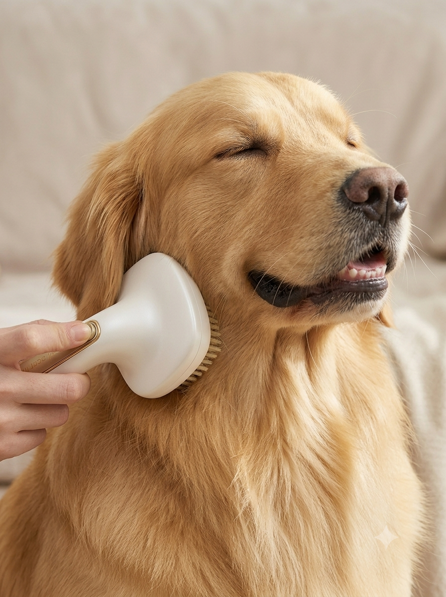 3-in-1 Rechargeable pet Steam Brush & Self-Cleaning Comb