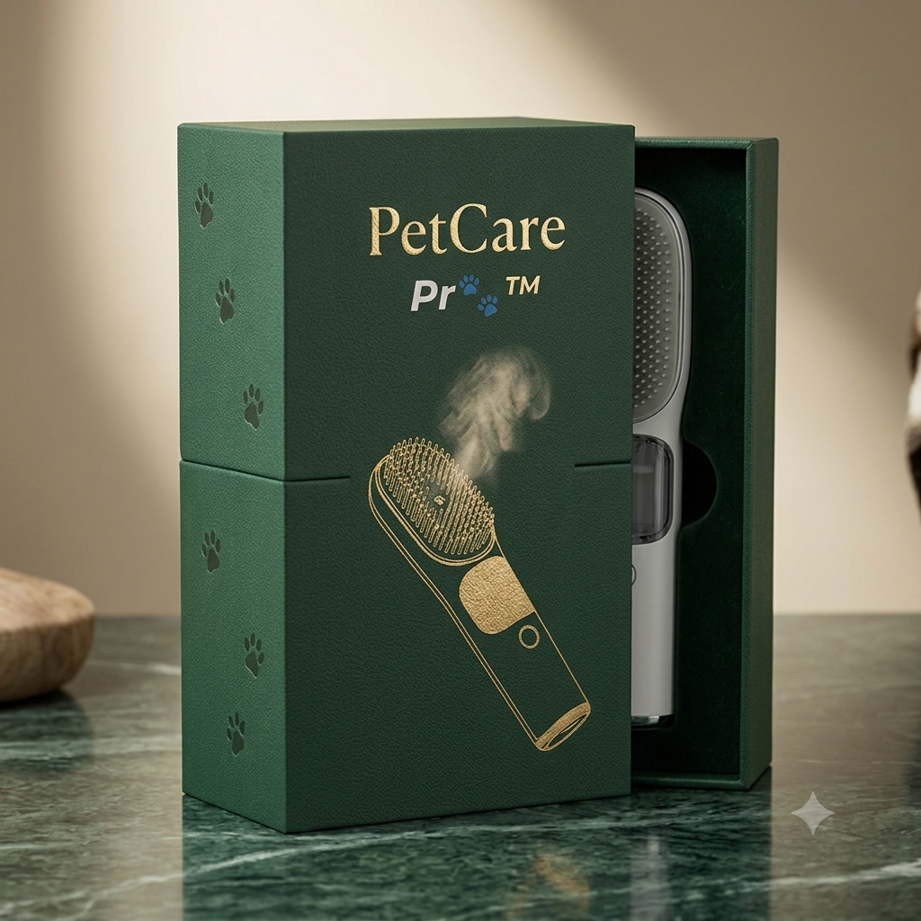 3-in-1 Rechargeable pet Steam Brush & Self-Cleaning Comb