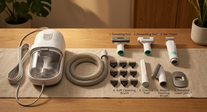 PetCarePro 7-in-1 Grooming Vacuum Kit